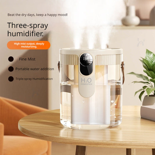 New 1.5L Home Humidifier — Ultra-Quiet, Triple-Mist Output, High Volume, Cordless & Portable — Compact Desktop Unit for Bedrooms and Offices