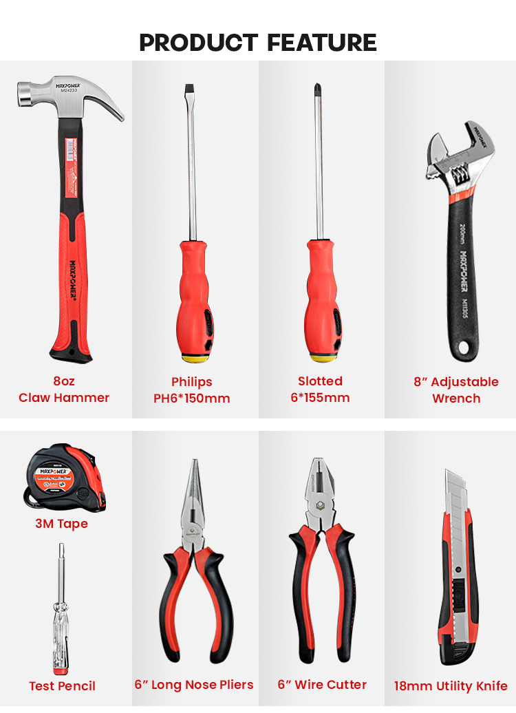 High-quality portable 9-piece tool bag set for repair tools