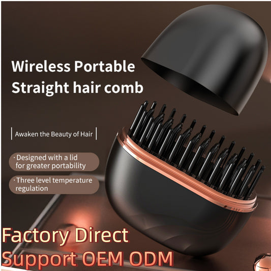 New Mini Rechargeable Hair Straightener - Portable, Stylish, Two-in-One Hair Straightener with Curling and Cordless Function.