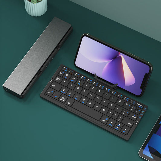 Foldable Mini-Keyboard with a Premium Business Aesthetic — Rechargeable, Compatible with Mobile Phones and Computers, Ideal for Office Use