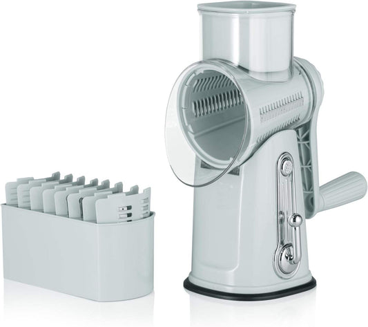 Multifunctional vegetable cutter, hand-operated rotary drum grater, slicer, potato grater, vegetable slicer