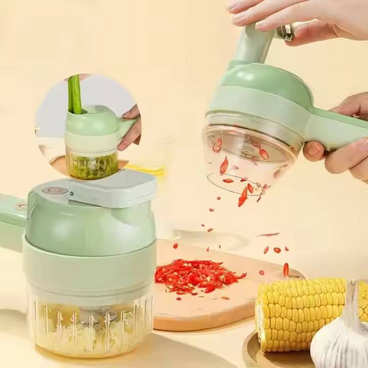 Handheld electric vegetable slicer set, mini multifunctional manual slicer, electric food processing machine, food mixer