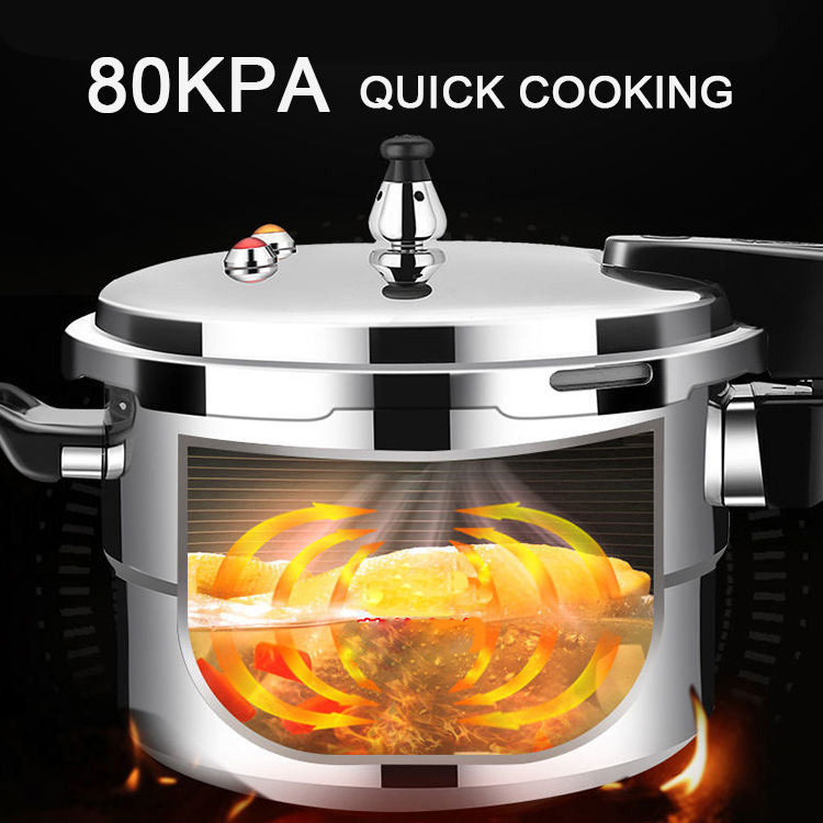 Aluminum alloy gas and induction use stainless steel mirror finished aluminum pressure cooker