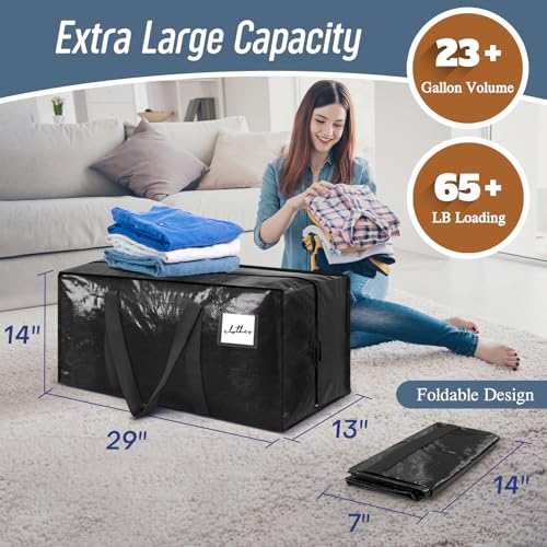 Extra-Thick, Extra-Large Storage Bag for Clothes & Bedding — Moisture-Proof Moving & Packing Sack (Woven Polypropylene) — Ideal for Travel, Luggage, and Students