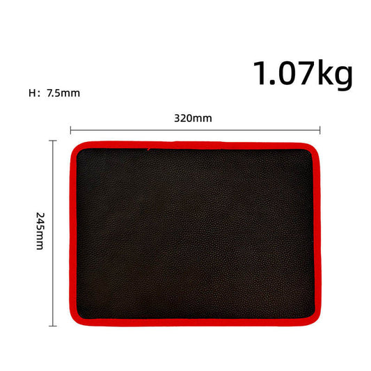 3-Piece Magnetic Tool Mat Set — Magnetic Tool Organizer Mats (Red & Black) — Magnetic Leather-like Pads