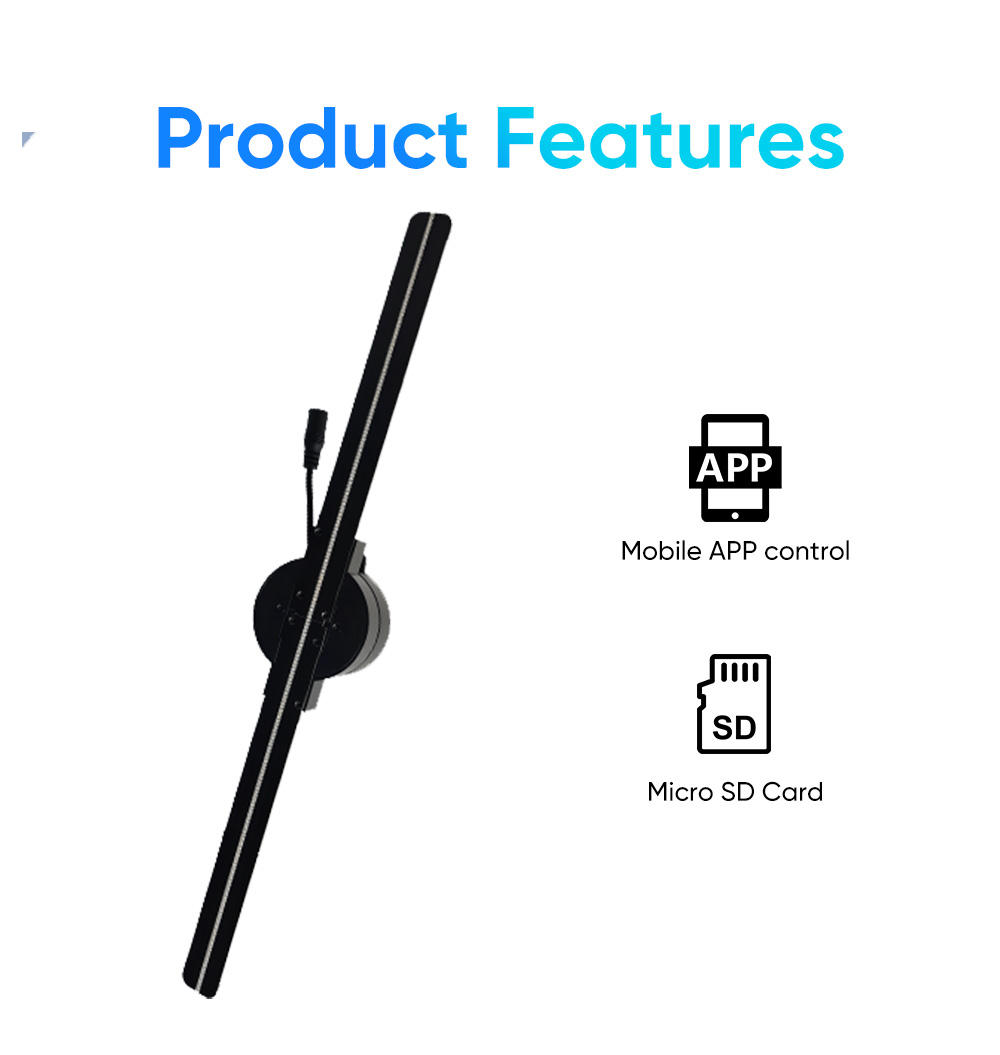 Holographic Projection 3D Fan Advertising Machine Holographic Advertising Machine Air Imaging Naked Eye Fan Screen