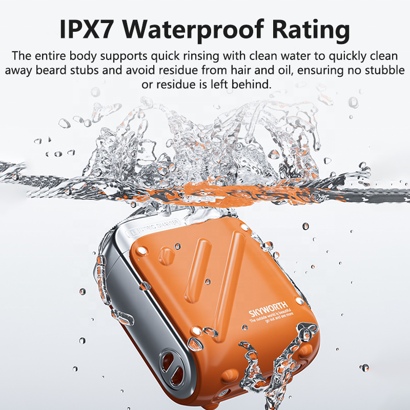 Portable Dual Blade Magnetic Suction Electric Shaver for Men IPX7 Waterproof Rechargeable Beard Razor for Home or Hotel Use
