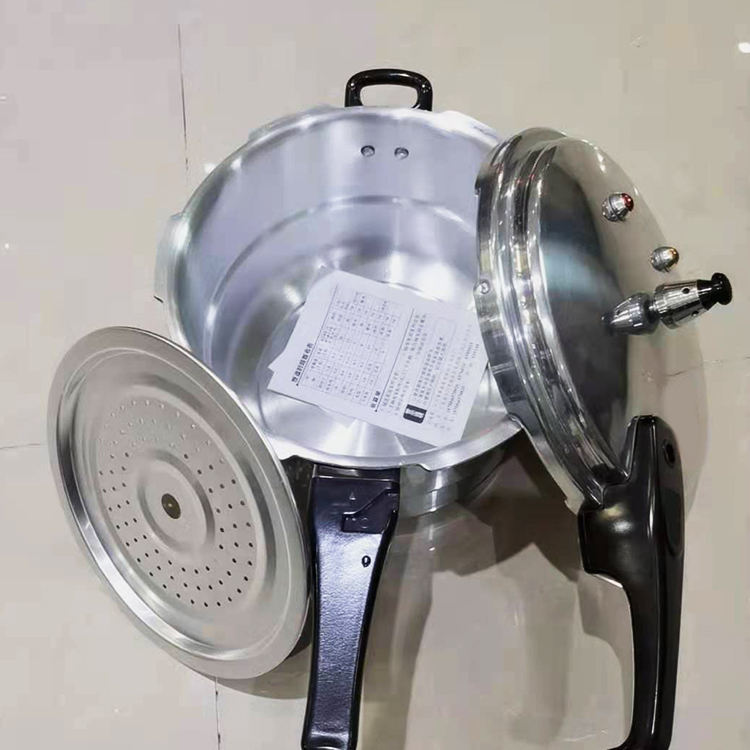 Aluminum alloy gas and induction use stainless steel mirror finished aluminum pressure cooker