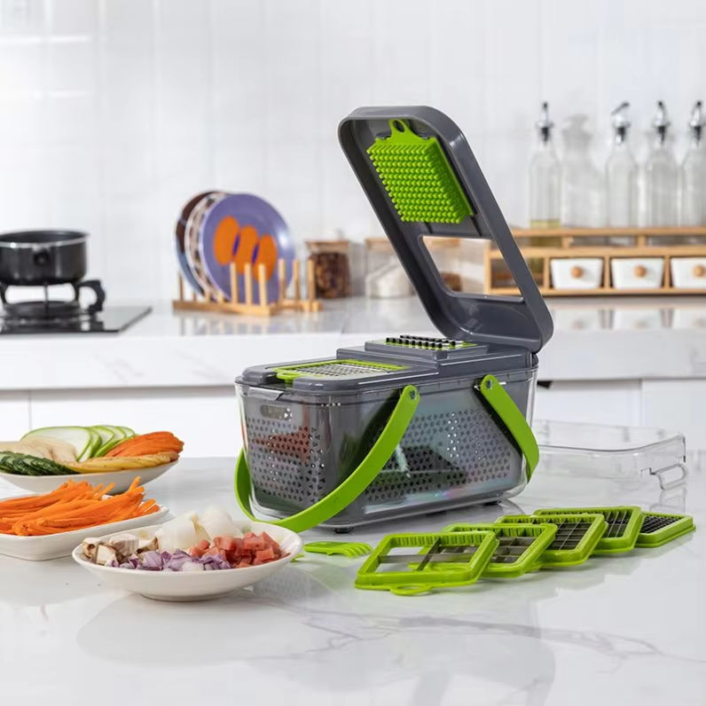 22-piece multi-functional vegetable cutter set for home use, high-speed vegetable cutter, vegetable cutter storage box