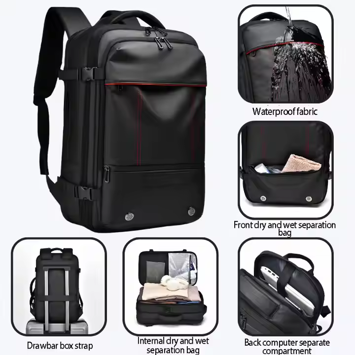 Expandable Business Backpack Waterproof Travel Backpack Large Capacity Laptop Backpack with USB Charging