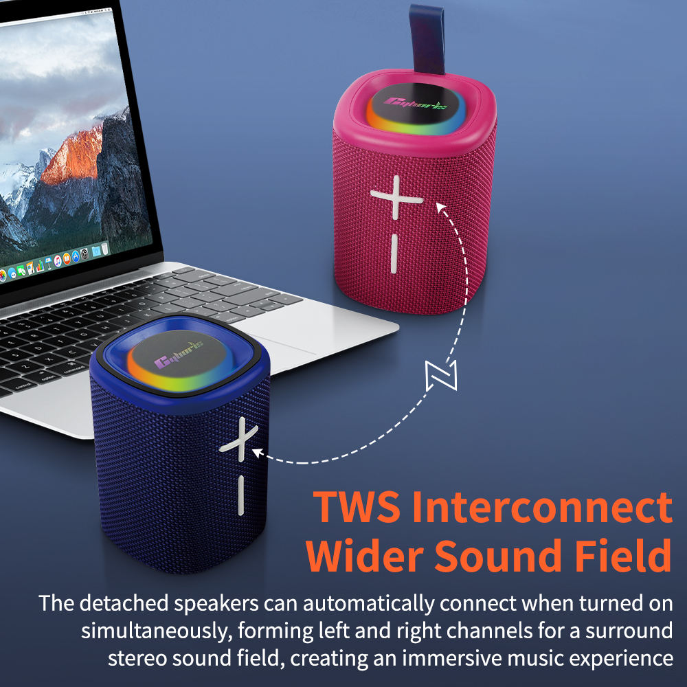 New Portable Magnetic 2-in-1 Bluetooth Speaker with Colorful Subwoofer and Two-Tone Design
