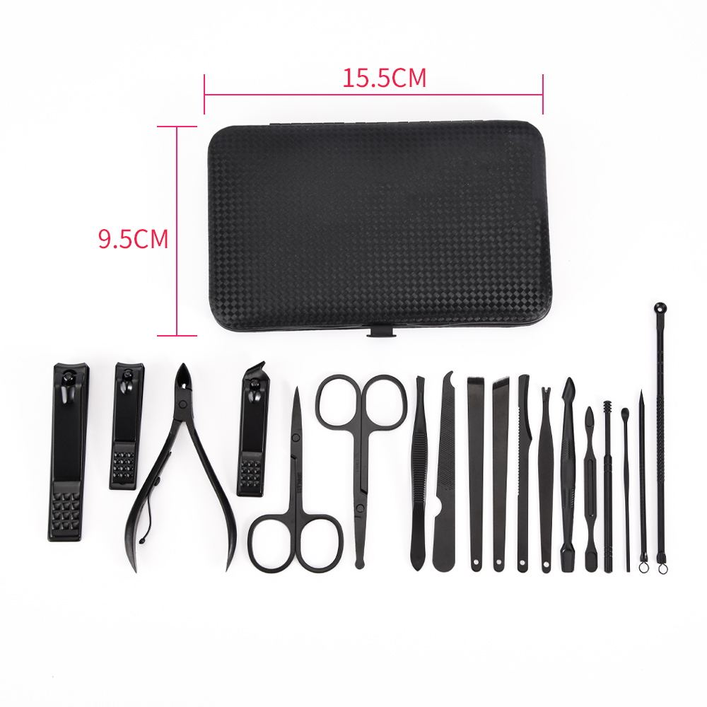 20 Multi functional Nail and Foot Repair Set Portable Nail Customization Stainless Steel Leather Foot and Finger Care Salon