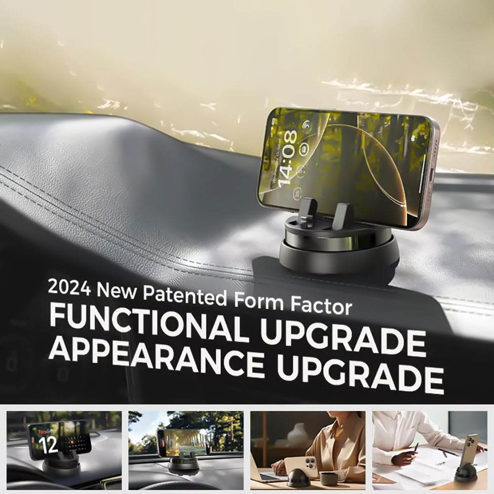 360-Degree Rotatable Multi-Functional Universal Car Phone Mount Dashboard Holder