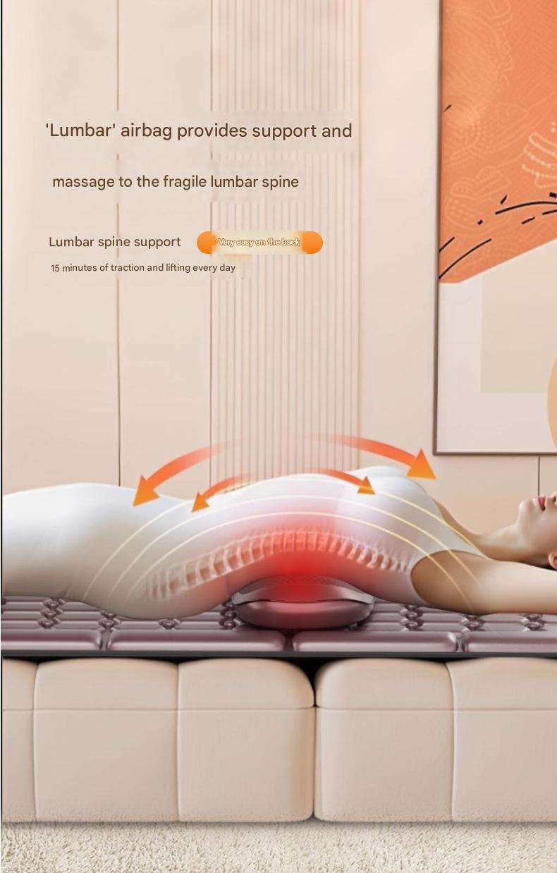 Electric massage cushion/backrest/massage mattress for lumbar and cervical spine, multi-functional massager/massage pad for home use.