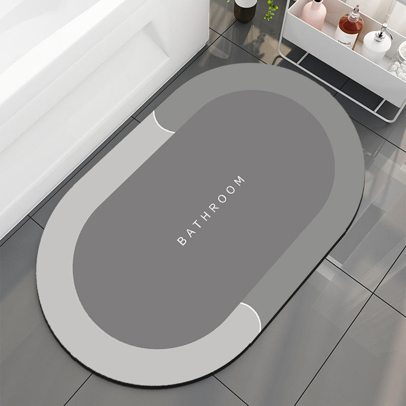 Hot-selling bathroom anti-slip mat, household toilet floor mat, water-absorbing and stain-resistant mat, diatomaceous earth foot mat