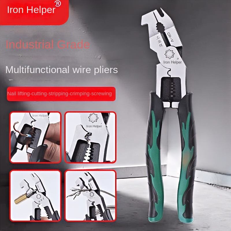 Heavy-duty deluxe industrial-grade multi-functional wire cutters with elbows