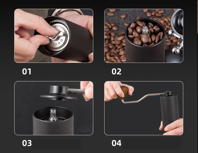 Portable manual coffee grinder