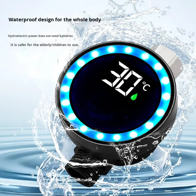 Universal shower head thermometer, baby bath and children's bath temperature controller, household visible LED faucet temperature gauge.