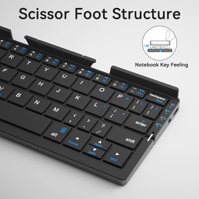Foldable Mini-Keyboard with a Premium Business Aesthetic — Rechargeable, Compatible with Mobile Phones and Computers, Ideal for Office Use