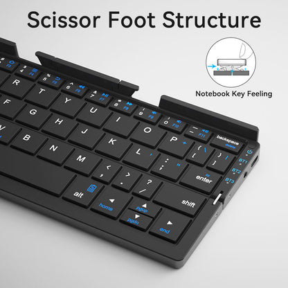 Foldable Mini-Keyboard with a Premium Business Aesthetic — Rechargeable, Compatible with Mobile Phones and Computers, Ideal for Office Use