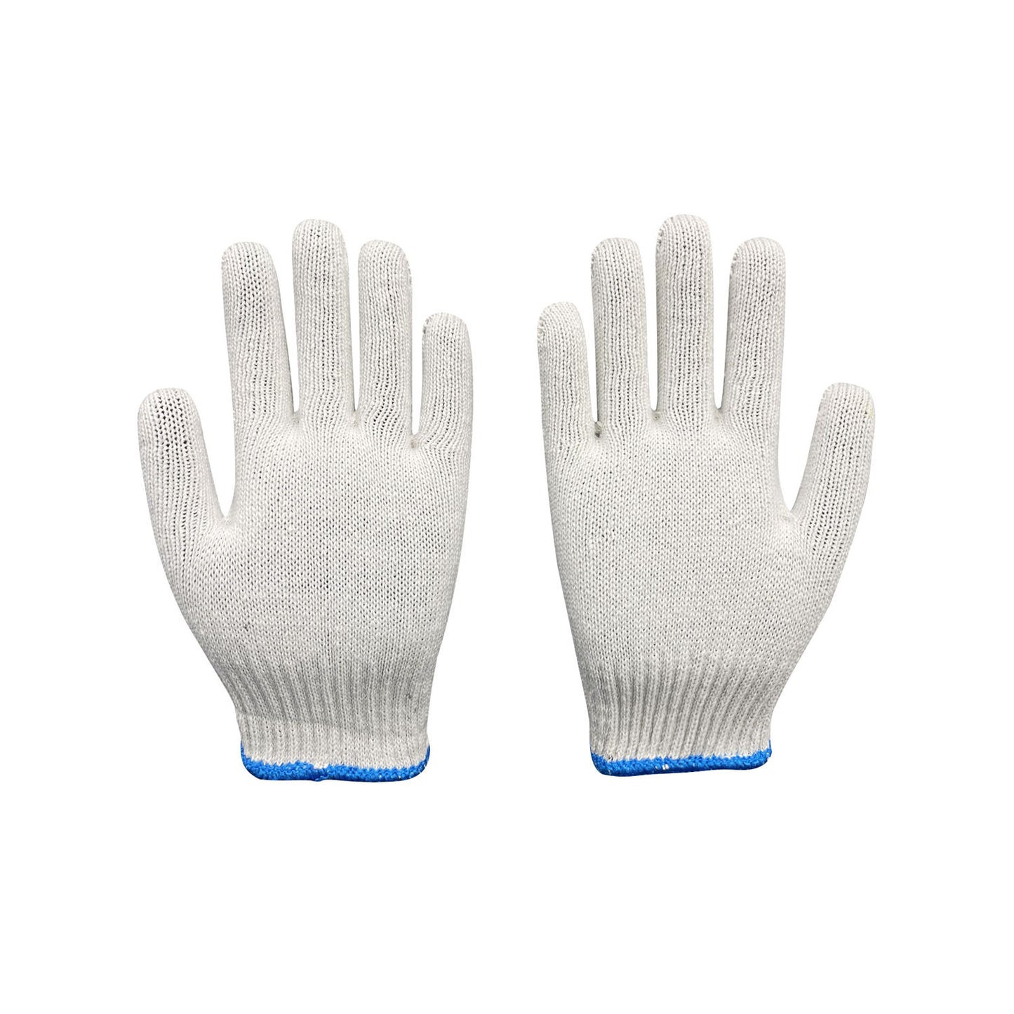 Men's Cotton Work Gloves — Heavy-Duty, Wear-Resistant, Thickened, and Non-Slip — Pure White, Breathable Safety Gloves for Construction Sites and Manual Labor