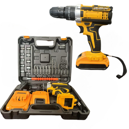 Multi-functional 21V rechargeable impact drill, lithium battery-powered electric drill, screwdriver, and electric drill set