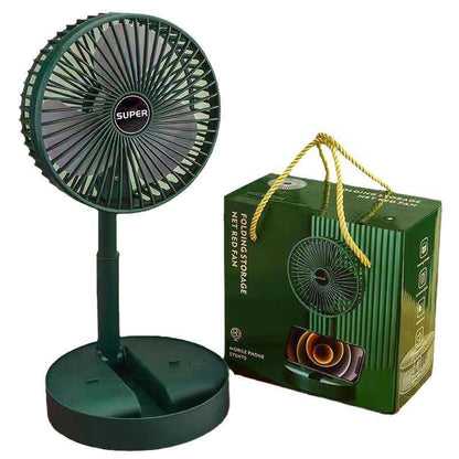 Foldable telescopic rechargeable fan, portable outdoor travel home desktop fan, USB rechargeable
