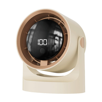 Small silent wall mounted vertical circulation fan for office with USB charging and long battery life