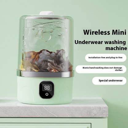 Portable mini household washing machine with USB rechargeable function for washing underwear and socks; cordless electric washing cup.