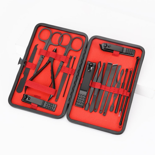 20 Multi functional Nail and Foot Repair Set Portable Nail Customization Stainless Steel Leather Foot and Finger Care Salon