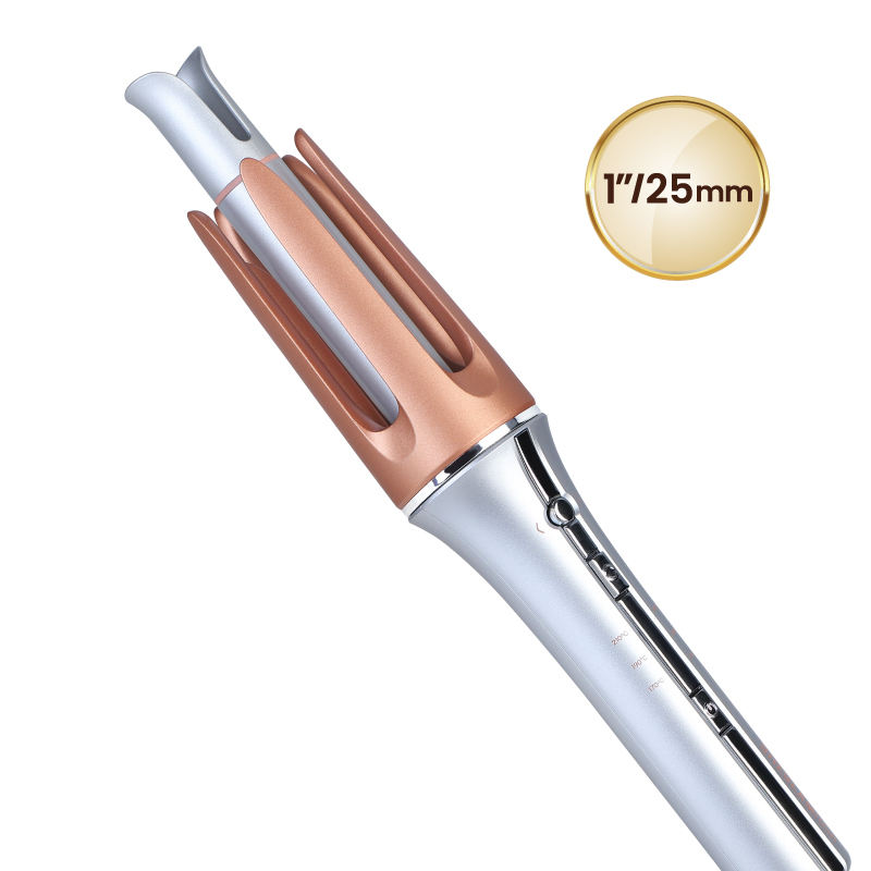 Professional 25mm automatic LED electric PTC ceramic deep wave curling self rotating curling iron