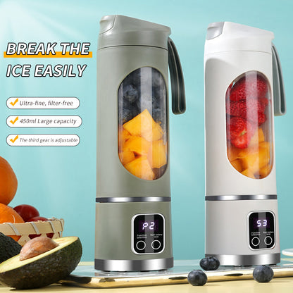 Portable rechargeable mini juicer cup for home use, multi-functional juicer cup.