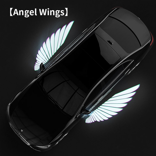 Angel Wings Door Welcome Light Wings Door Opening Light Projection Lighting Ground Automotive Decoration Induction Car Atmosphere Home Guard