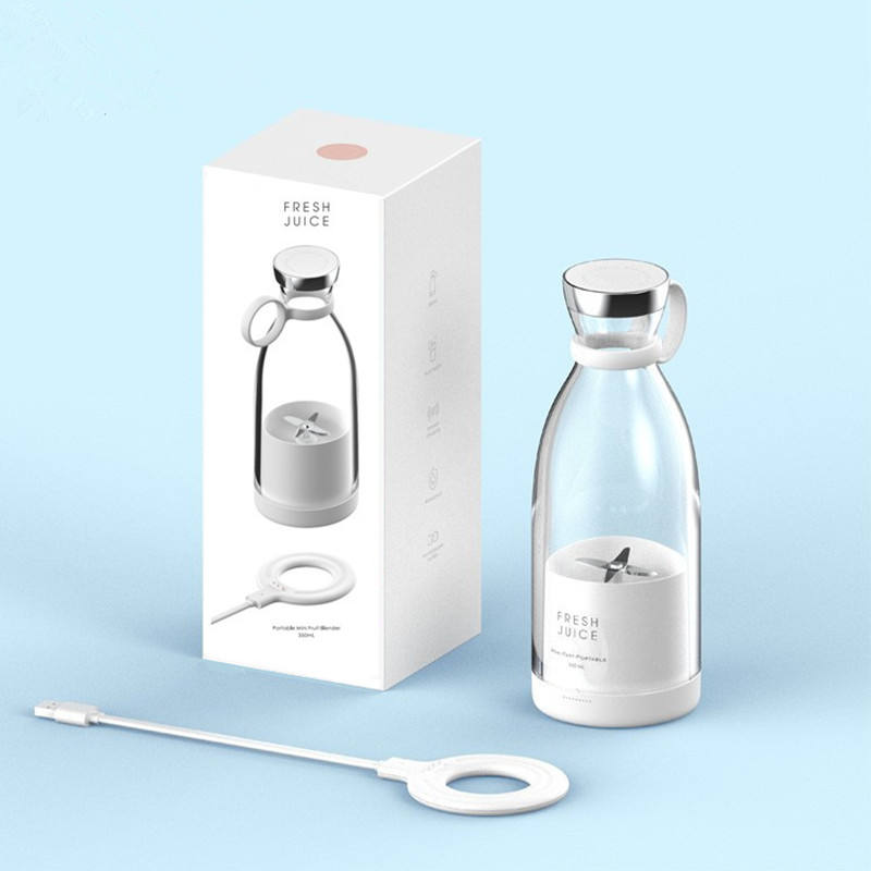 Portable electric juicer, wireless charging, small household juicer cup 350ml