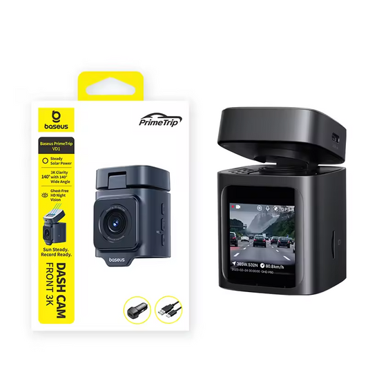 Baseus 3k dashboard cam VD1 front cam high-definition built-in global positioning system Galileo supercapacitor car DVR car camera recorder supports 24-hour parking