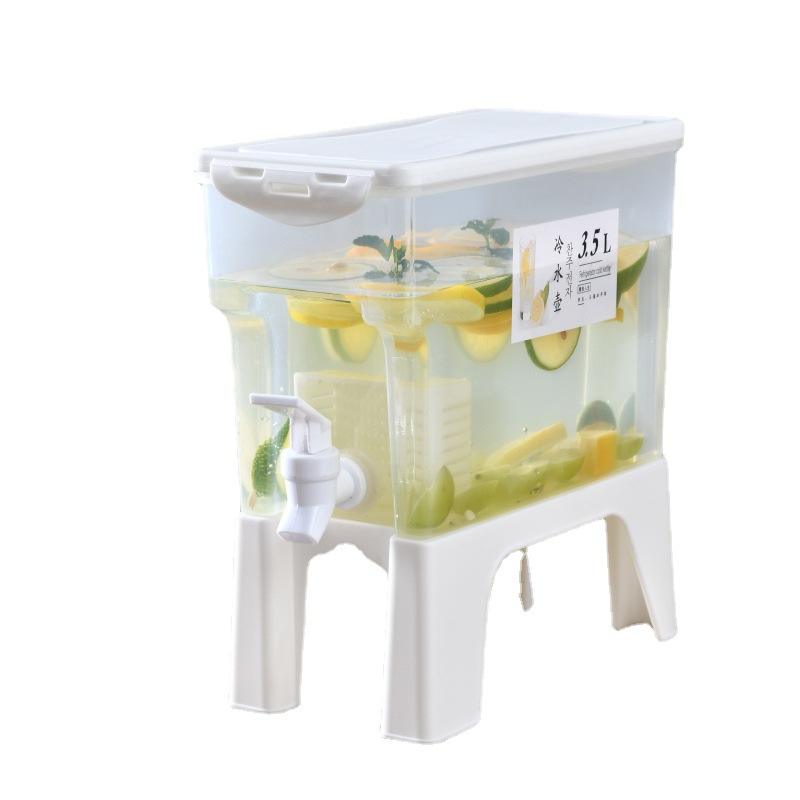 Home Refrigerator Cold Water Pitcher with Spigot — 3.5L Capacity Lemon & Fruit Tea Dispenser, Beverage & Juice Pitcher, Cold Water Jug