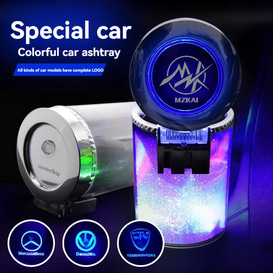 Car ashtray with lid in stock, anti ashtray with high-end feel, creative car interior ashtray