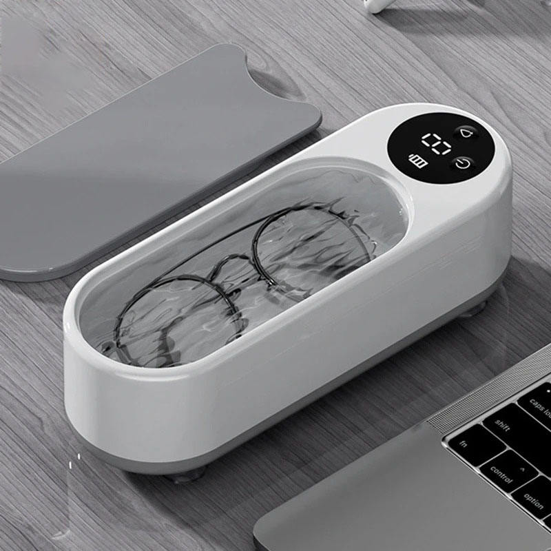 Ultrasonic eyeglass cleaner, a must-have for home use, for cleaning glasses, braces, watches, and other eyeglasses.