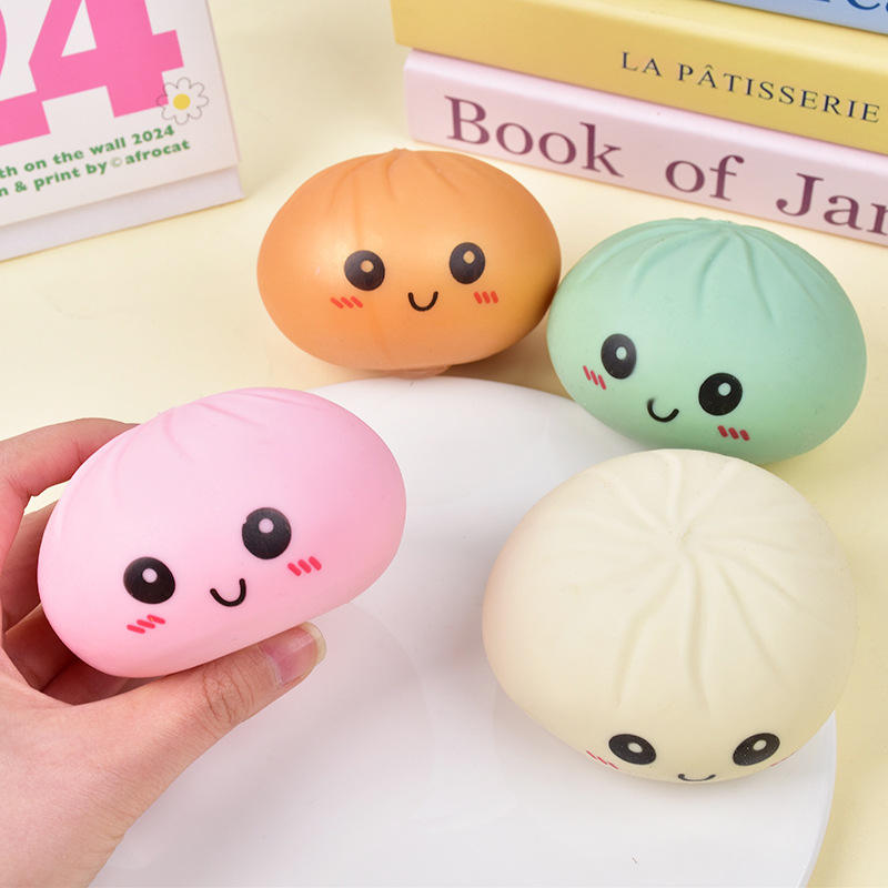 Viral "Steamer Basket" Stress Relief Toy — Realistic, Slow-Rising Faux Steamed Buns (Baozi) — Creative Squeeze & Squish Gadget