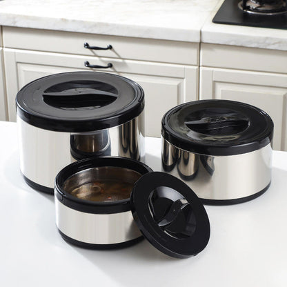 Large-Capacity Commercial Stainless Steel Insulated Food Carrier Set — Portable 3-Piece Kit (Includes Food Container, Soup Pot, and Ice Bucket)