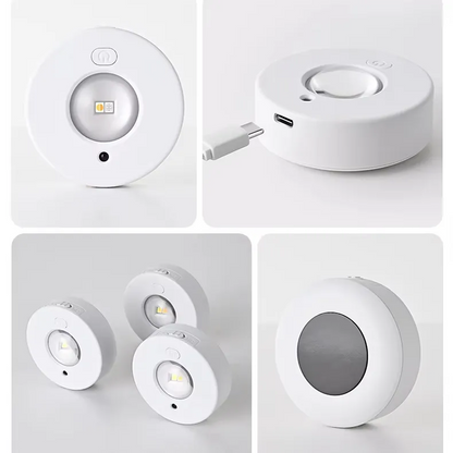 Rechargeable LED spotlight, cabinet light, magnetic wardrobe/wine cabinet light, wire-free large peephole light, remote control RGB ice hockey light