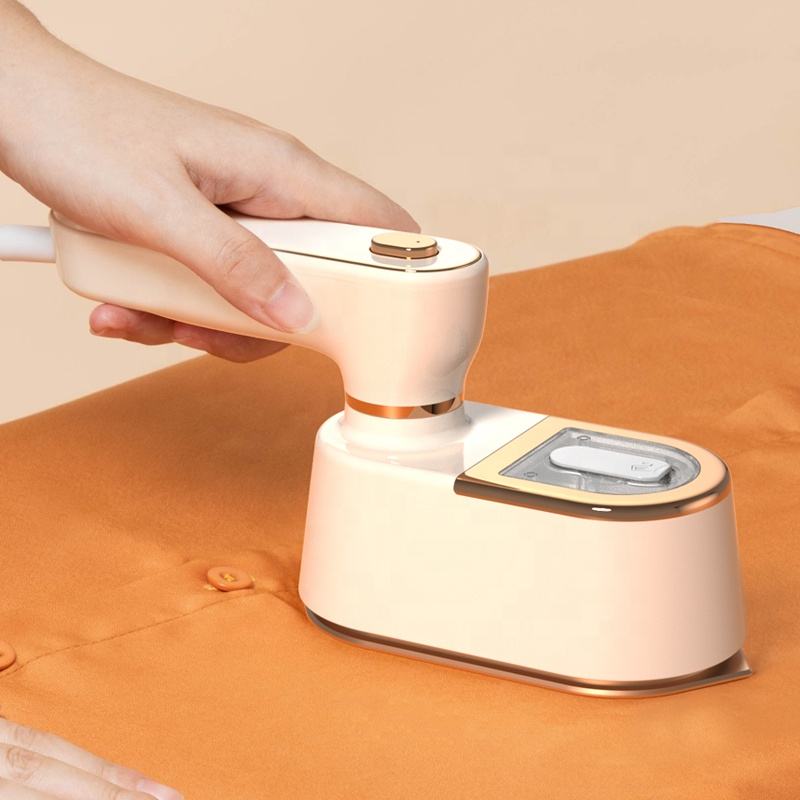 New portable handheld garment steamer for home use, foldable design.