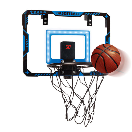 New luminous children's foldable scoring dunking basketball hoop, indoor mini basketball hoop, door scoreboard, children's sports gift, no-drill wall-mounted basketball hoop