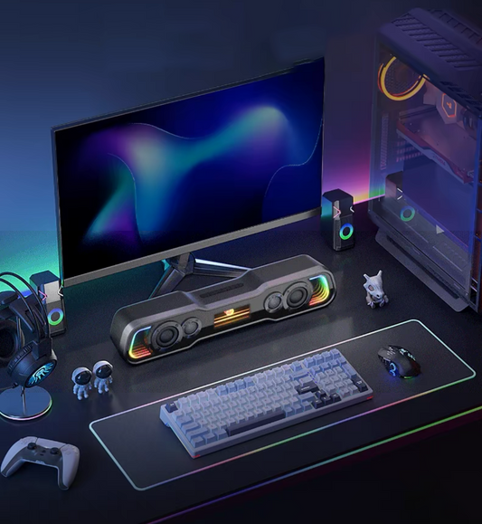 Computer Long Bar Desktop Speaker High Volume Laptop High Fidelity Subwoofer Wired