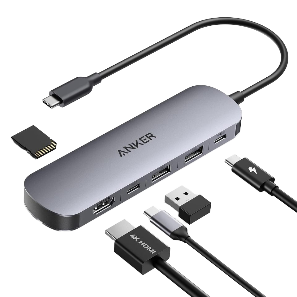 USB C Hub 7-in-1 Multi Port Adapter Laptop 4K USB 3.0 Gigabit Expansion Dock