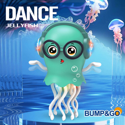 Children's electric magic dance octopus jellyfish universal automatic obstacle avoidance toy car music lighting decompression toy