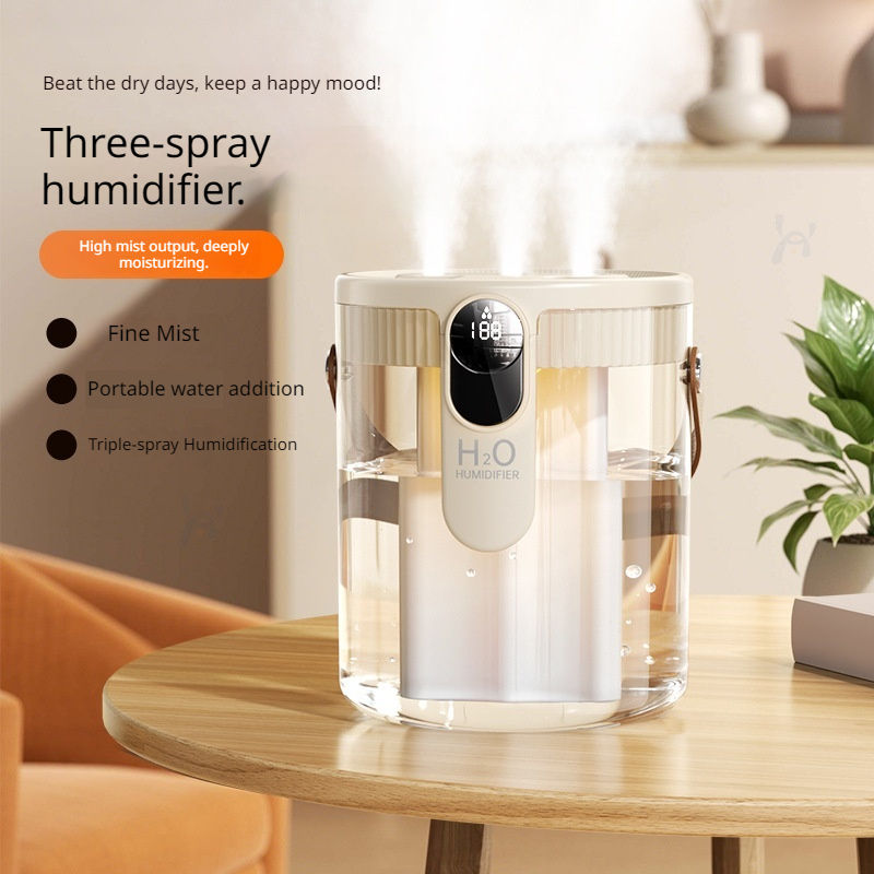 New 1.5L Home Humidifier — Ultra-Quiet, Triple-Mist Output, High Volume, Cordless & Portable — Compact Desktop Unit for Bedrooms and Offices
