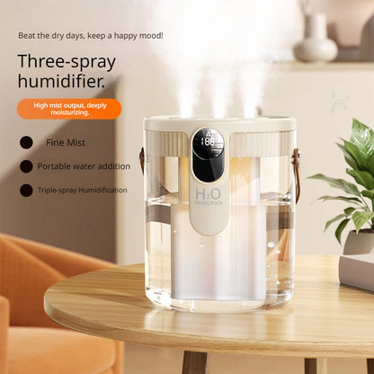 New 1.5L Home Humidifier — Ultra-Quiet, Triple-Mist Output, High Volume, Cordless & Portable — Compact Desktop Unit for Bedrooms and Offices