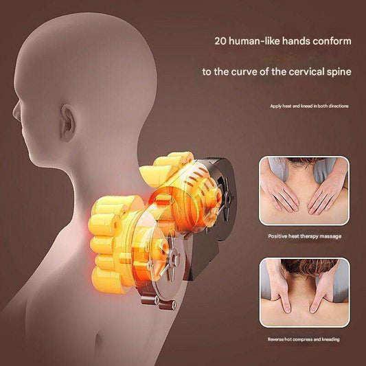 Electric massage cushion/backrest/massage mattress for lumbar and cervical spine, multi-functional massager/massage pad for home use.