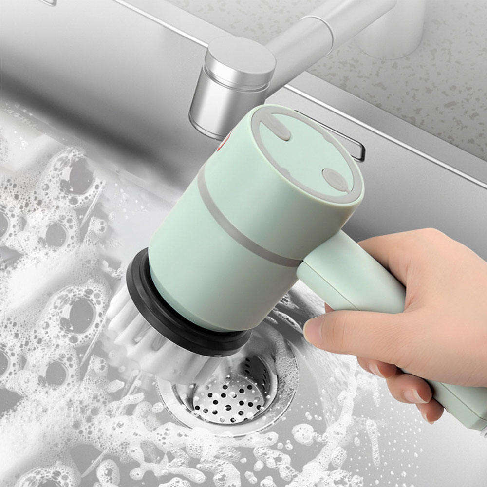 USB rechargeable kitchen dishwashing brush, sink cleaner, bathroom bathtub cleaning brush, rotary scrubber, electric cleaning brush.